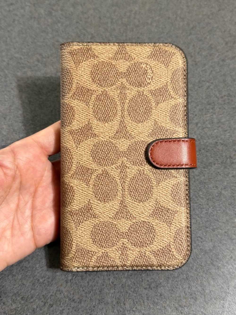 Coach Signature Canvas iPhone 11 Pro Max Folio Wallet Phone Case
